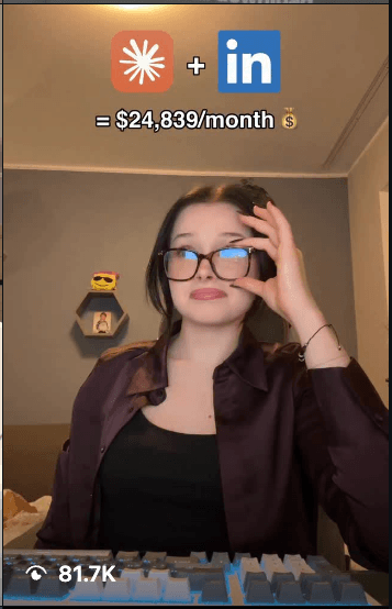 Original reel screenshot showing 81.7K views